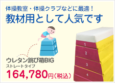 体操教室・体操クラブなどに最適！教材用として人気です ウレタン跳び箱3段