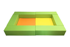 キッズマット pop'nLAND製 MADEinJAPAN キッズコーナー ベーシックシリーズ-【ロの字】マット2枚は【キッズ