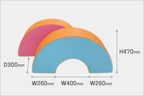 ブロックタイプ遊具 ドーナツアーチ